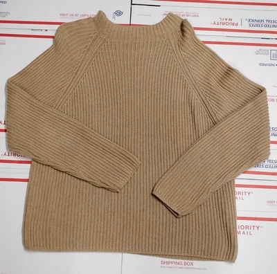 Suéter Top Suéter Liz Claiborne Lizwear XL Marrón Tostado Tejido Algodón Para Mujer Foto 1 de 4