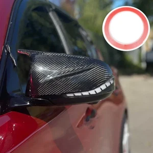 Real Carbon Fiber M3 Style Side Mirror Cover Cap For 2014-2024 Infiniti Q50 Q60 - Picture 1 of 7