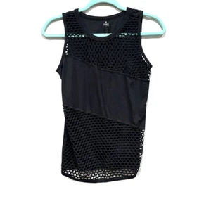Yogalicious Tanktop Damen Gr. Small schwarz Mesh Training Stretch Y2K Grunge Goth - Bild 1 von 4