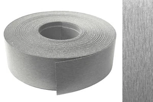 Kantenumleimer Melamin 45mm x 5m mit Schmelzkleber in Edelstahl VA optik Dekor - Bild 1 von 2
