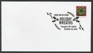 US 5427 Holiday Wreaths Red Winterberry BWP FDC 2019 - Picture 1 of 1
