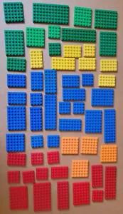 Lego Base Plate Job Lot 55 Red Blue Green Yellow Orange 4x10 6x8 4x12 4x4 6x10 - Picture 1 of 2