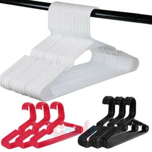 50/100X Children's Hanger Plastic Tubular Kids Hangers Non Slip Clothes Hanger - Picture 1 of 41