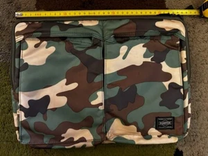 Yoshida PORTER HEADPORTER PC Case CAMO Document Case Clutch Bag Rare Used Japan - Picture 1 of 2