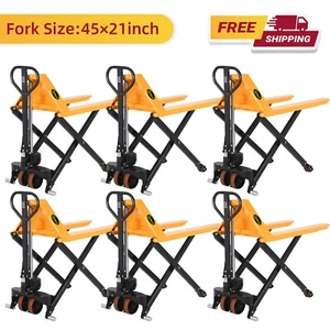 APOLLOLIFT 2200lb High Lift Scissor Manual Hand Pallet Jack Truck 45"X21" Fork - Picture 1 of 13