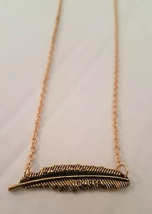 Harry Potter Wingardium Leviosa Federkette goldton - Bild 1 von 2