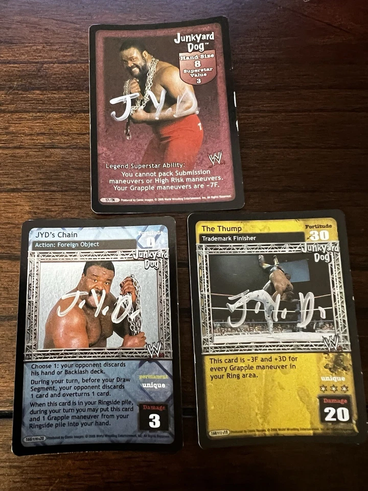 WWE Raw Deal Junkyard Dog 3 Card Foil Set CCG - Image 1 of 1