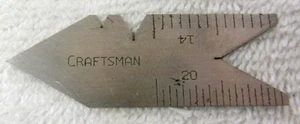 CRAFTSMAN Machinist Ruler Gauge Mini 60 Degree Rule Thread Center Pitch Steel US - Picture 1 of 2