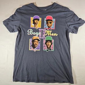 T-shirt BOYZ II HOMME ancien marine grand L unisexe marée bleu gris bande - Photo 1/6