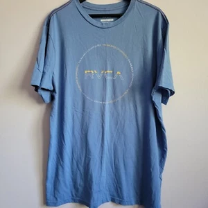 RVCA Regular Fit Blue XL The Balance Of Opposites Short Sleeve Shirt - Picture 1 of 7