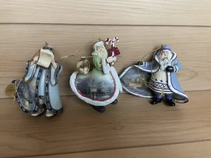 Thomas Kinkade Old World Santa Ornaments séptimo número conjunto de 3 #7-2008 - Imagen 1 de 17
