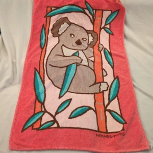 Hermes Paris Cotton 100% Beach Towel Bath Towel Mat Koala 144×88cm - Picture 1 of 16