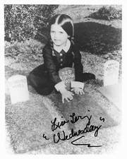 WENDESDAY ADDAMS Lisa Loring Addams Family  Signed R/P 8X10 Photo VERY NICE RIP7