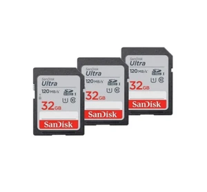 Karta pamięci SanDisk Ultra 32GB SDHC, do 120 MB/s, 3 pakiety, SDSDUN4-032G-GN6IM - Zdjęcie 1 z 3