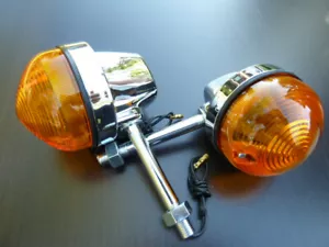 Pair New Lucas Replica Indicators Short Stem 3" BSA Triumph Norton 54057553 L874 - Picture 1 of 2