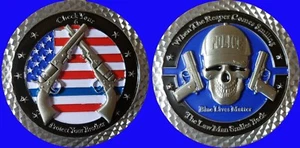 Moneta sfida sorridente 2" blu vive conta polizia quando arriva il mietitore 13 - Foto 1 di 3