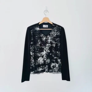 Joseph Ribkoff Jacket Blazer Size UK 8 10 Black Silver Frills Cruise Event Party - Picture 1 of 9