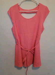 NWT Motherhood Maternity Womens Zip Back Short Sleeve Top Size Large - Picture 1 of 7