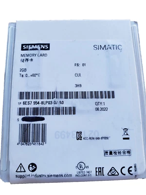 SIEMENS 2GB SIMATIC MEMORY CARD 6ES7954-8LP03-0AA0 - Image 1 of 2