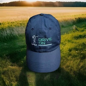 Ladies LPGA Drive On Ball Hat/ Cap Dark Grey Green Lettering - Picture 1 of 11