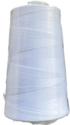 Hilo de cuentas 40/2 (Tex 30) poliéster blanco 120 g cono 3000 yardas Foto 1 de 2