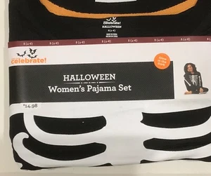 NWT Glow in Dark Skeleton Halloween Long Sleeve Pajama Set Unisex Kids Size 12 - Picture 1 of 4