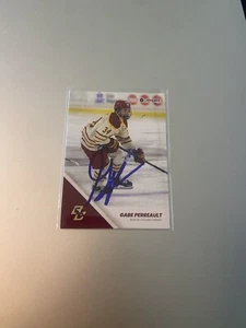 Gabe Perreault ONIT Athlete Signed 2023-24 Boston College hockey card RAngers - Picture 1 of 1