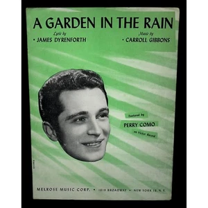 A Garden in the Rain Vintage Klavier Noten 1929 Perry Como James Dyrenforth - Bild 1 von 6
