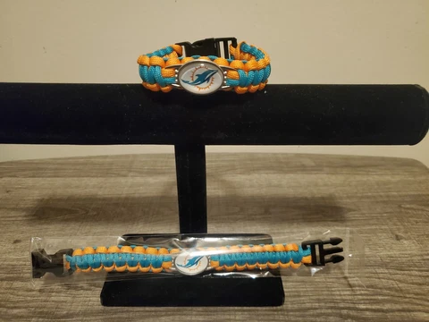 Miami Dolphins NFL Paracord Bracelet Cover