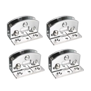 4Stk GlastüRscharnier Schrank Schaufenster TüRscharnier Glasklemme FüR 5-8mm - Bild 1 von 5