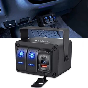 Nilight 2 Gang Rocker Switch Box 12V SPST ON Off Switch PD Type C and QC 3.0... - Picture 1 of 9