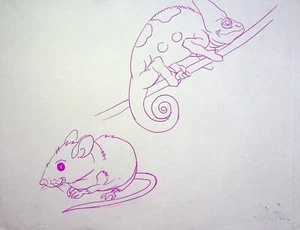 KARL ALTSTAETTER Signed Hand Drawn Comic Book Character Layout Art 8.5 x 11 - Picture 1 of 2