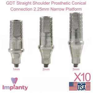 10x GDT Protesi Spalla Dritta Connessione Conica 2,25mm Piattaforma Stretta - Foto 1 di 4