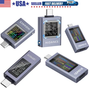 USB Type-C Power Tester Voltage Current Capacity Meter USB-C Multimeter DC4.5-50 - Picture 1 of 47