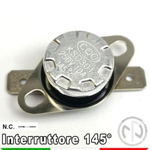 Interruttore Termico 145°C gradi Normalmente chiuso Termostato sensore KSD301 - Foto 1 di 4