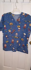 NSG UNIFORM TOP- SIZE LARGE, HALLOWWEN IT'S THE GREAT PUMPKIN CHARLIE BROWN - Picture 1 of 2