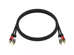 10 PCS,Monoprice Premium 2 RCA Plug/2 RCA Plug M/M Cable - 3 Feet - Black 22AWG - Picture 1 of 6