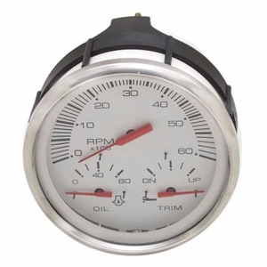 Faria Boat Multi Function Gauge GTC011C | Tracker 146870 Silver White - Picture 1 of 2