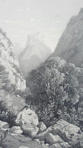 DINGY ST CLEAR HAUTE SAVOIE MOUNTAIN LITHOGRAPHIE Original H.TERRY 19. Jh. - Bild 1 von 2