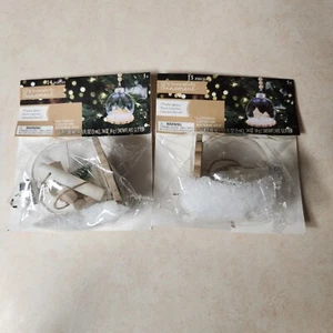 2 NUEVOS HÁGALO USTED MISMO Haz tu propio invierno Wonderland adornos Navidad globos de nieve - Imagen 1 de 8