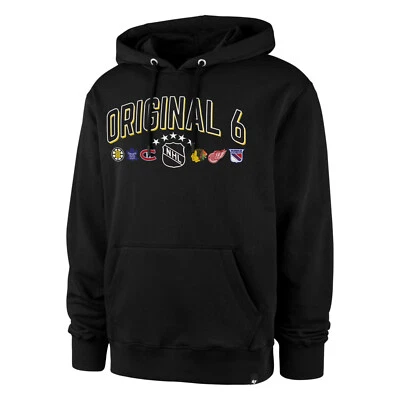 NHL Hoody Original 6 Six Vintage Burnside Kaputzenpullover hooded Sweater Logos - Bild 1 von 2