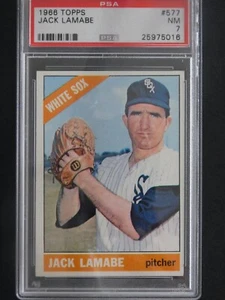 Tarjeta de béisbol 1966 Topps #577 Jack Lamabe SP (nm) PSA 7 - Imagen 1 de 2