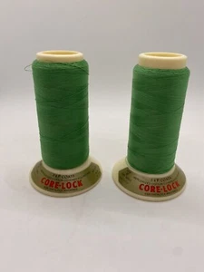 2 Vtg J.&P. Coats Core-Lock Thread For Overlock Sewing Machines Green Color 62 - Picture 1 of 10