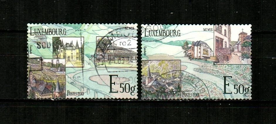 LUXEMBURGO Scott's 1365a-b (2v) Moselle Valley F/VF usado (2013) #1 Foto 1 de 1