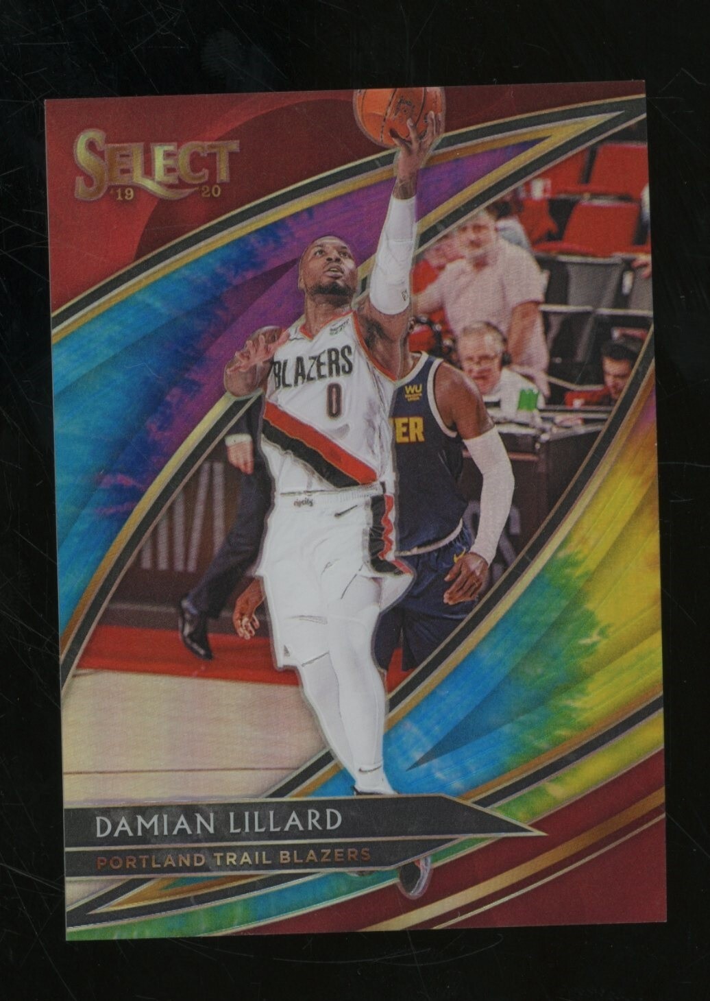 2019-20 Panini Select Tie-Dye Prizm Courtside #272 Damian Lillard 6/25