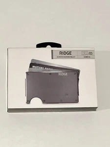 Cartera delgada con bloqueo RFID The Ridge correa para efectivo - Gunmetal CAJA ABIERTA - Imagen 1 de 3