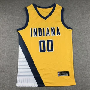 Camiseta Baloncesto #00 Adultos Negro/Blanco/Amarillo Stitched Nuevo - Imagen 1 de 19