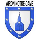 Airon-Notre-Dame 62 ville sticker blason écusson autocollant adhésif