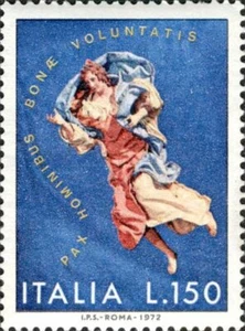Francobollo Italia 1972 - Natale serie completa 3 francobolli - Foto 1 di 3