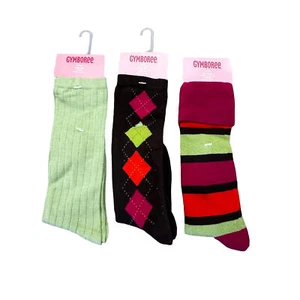 Gymboree Girls Socks Sz 3-4 Years NWT Argyle & Stripe 3 Pairs New Old Stock - Picture 1 of 4